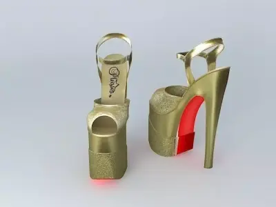 &quot;PLEASER&quot;... Flamingo... Stiletto Platform Heel&#39;s Free 3D model