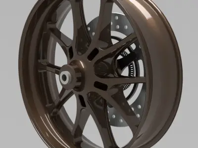 motor cycle rims wheels bike  3D model