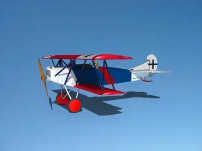 Fokker DVII Toy Plane 1 3D model