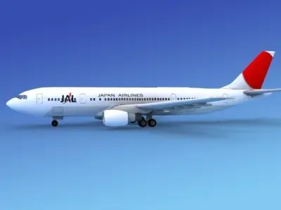 Airbus A300 Japan Air Lines 3D model