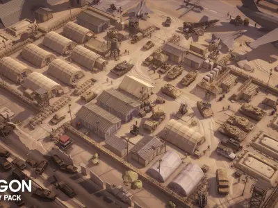 POLYGON - Military Low-poly 3D model