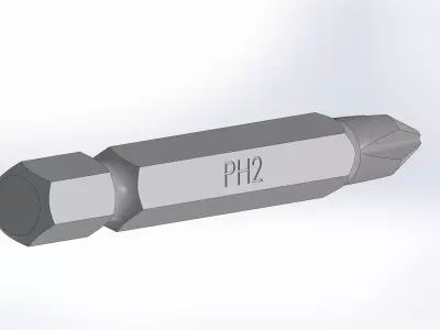 Screwdriver bit PH2 3D model