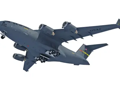 Military Globemaster C-17 Aircraft 3D model