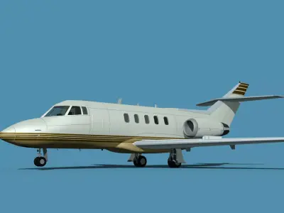 British Aerospace 125 Dominie V09 3D model