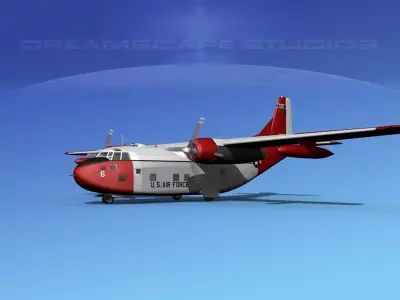 Fairchild C-123B Provider USAF Alaska 3D model