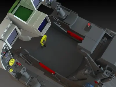 Dassault Rafale complete cockpit Mk16F seat 3D print model