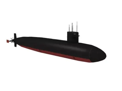 USS Jacksonville SSN-699 Low-poly 3D model