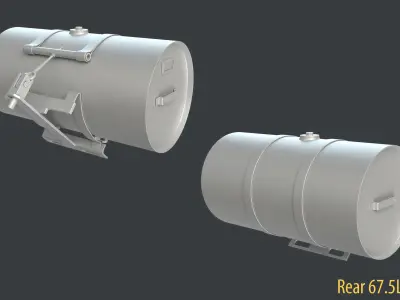 WW2 Soviet Tank External Equipment Set  3D model