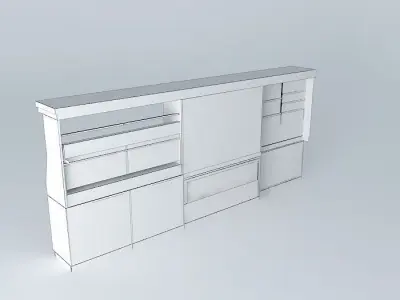 Kit 117 Desk wall by Alex Marques Free 3D model