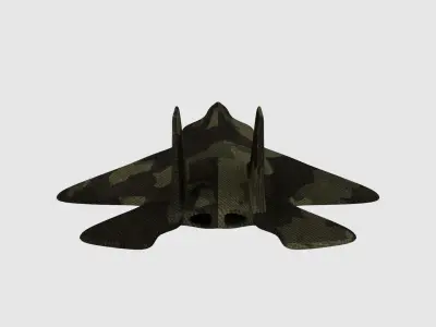 Jet Fighter Low-poly 3D model