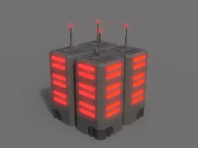 PBR Sci-Fi Building A26 Low-poly 3D model