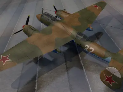 Tupolev TU-2 3D model