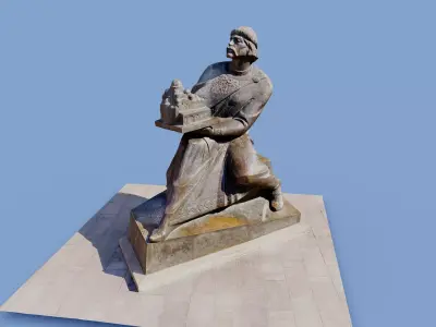 3D Monument - Yaroslav The Wise - Kyiv Ukraine - usdz gltf obj 3D model