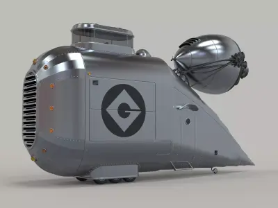 Grumobile from movie Despicable Me 3D model
