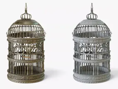 Birdcage Classic Victorian Low-poly 3D model