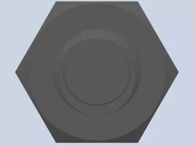 Bolt Partial Thread Hexagonal Head M8x60mm 3D model