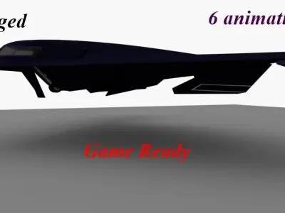 b2 bomber Low-poly 3D model