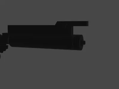 Animated DC-15A Blaster Rifle With Grapple Cable 3D model