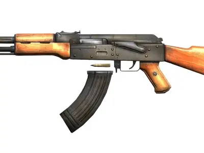Kalashnikov Automatic Rifle AK 47 Low-poly 3D model