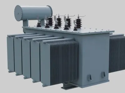 Electrical Transformer 2A Low-poly 3D model