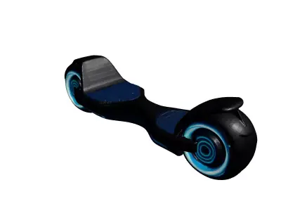 Futuristic Hoverboard with Glowing Edges 3D model