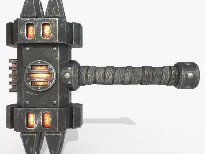 lava hammer Free low-poly 3D model