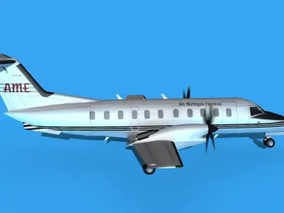 Embraer EMB120 Air Michigan Express 3D model