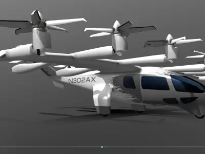 Archer EVTOL 2 Livery Low-poly 3D model
