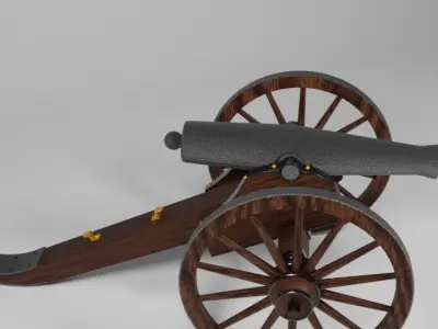 The Gettysburg Civil War Cannon Free 3D model
