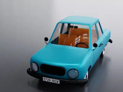 cartoon car Free 3D model