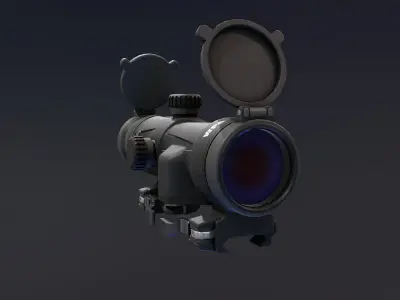 PSU 1x 4x Scope Low-poly 3D model