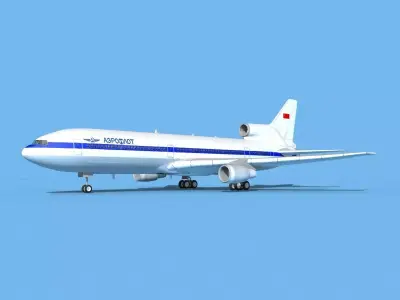 Lockheed L-1011 TriStar Aeroflot 3D model