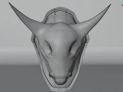 Bull shield 3D Low-poly 3D model