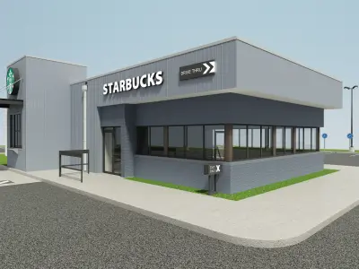 Starbucks Coffee Store 3D model
