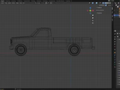 Low Poly Pickup Truck 1 Free low-poly 3D model