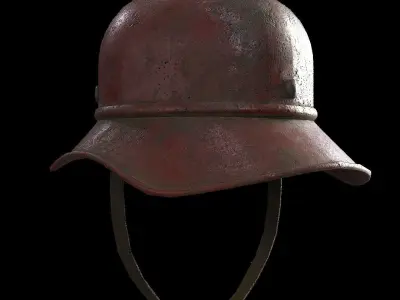 German Heinkel Helmet Low-poly 3D model
