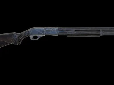 Remington 870 Low-poly 3D model