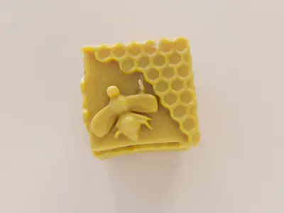 Photoscanned Beeswax Honey Candle 3D model