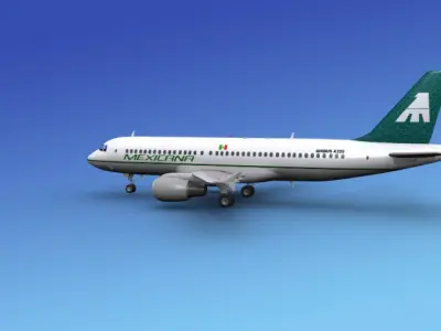 Airbus A320 Mexicana 3D model