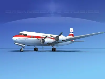 Douglas DC-6 USOA 3D model