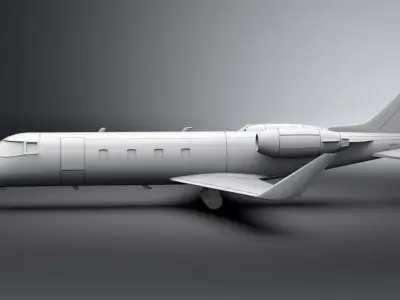 Learjet 55c Scale model 3D print model