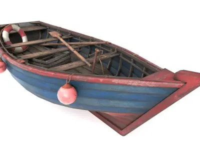 Old Fishing Boat 3D model