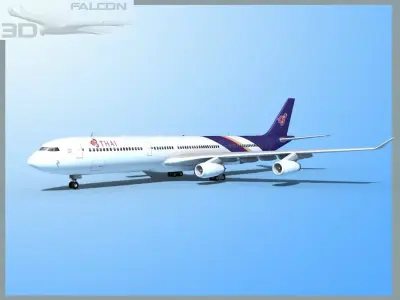 Falcon3D A340-600 Thai 3D model
