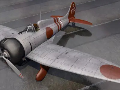 Mitsubishi A5M2 Claude 3D model
