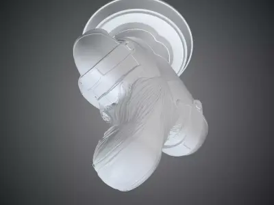 Sci-Fi Female Warrior Bust Cyberpunk Statue PM-336 3D print model