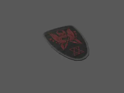 Military Patch Low-poly 3D model