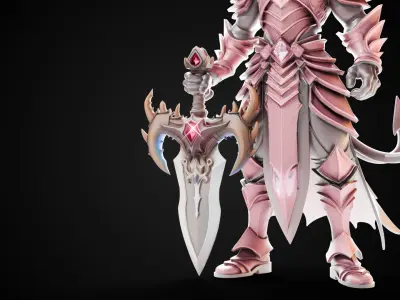 Stylized Sword - Dragonbane Greatsword Fang of Ruin - Game Ready 3D model