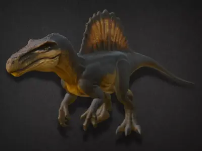 Realistic Spinosaurus Model 3D model