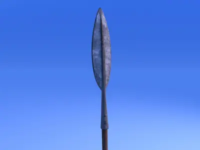 Spear - rigged Low-poly 3D model