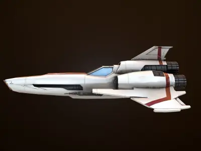 Battlestar Galactica Viper Mk II Low-poly 3D model